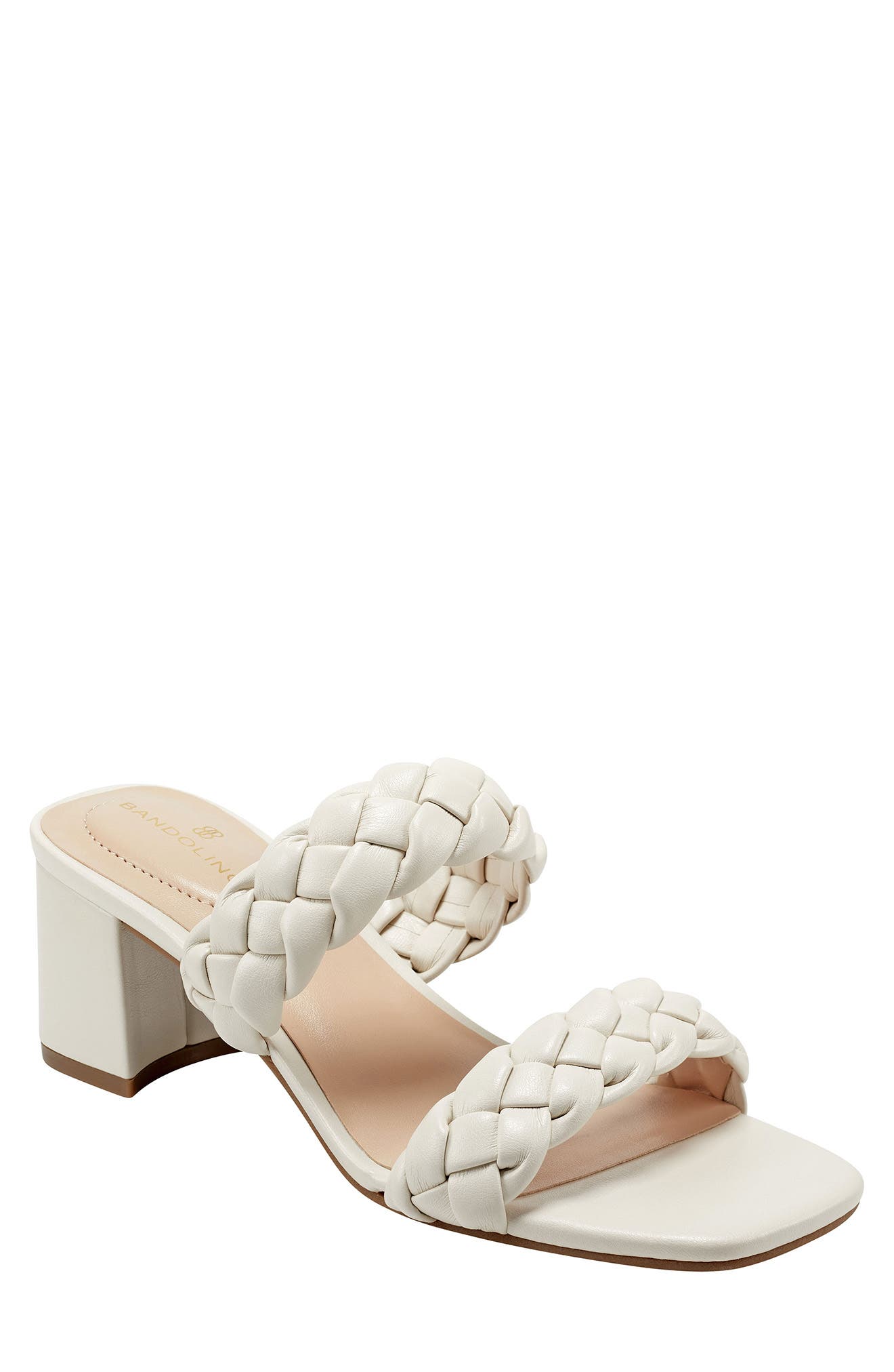Cape Robbin MAEVE White Open Pointy Toe Ankle Strap Chunky Espadrille Block Heel